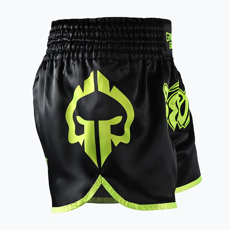 Férfi Ground Game Muay Thai Neon edző rövidnadrág fekete/zöld neon 3