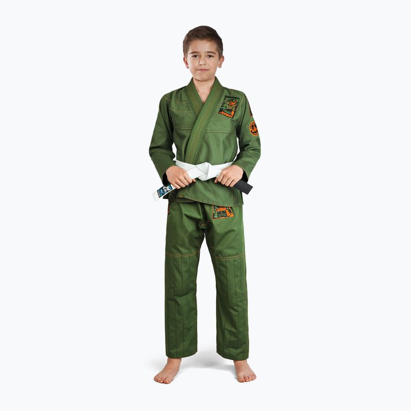 GI a brazil Jiu-Jitsu gyerekeknek GroundGame Junior 3.0 zöld GIJUN3PIN02