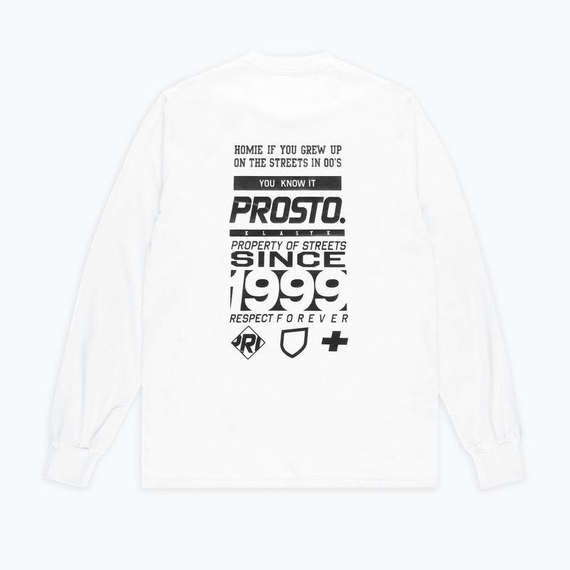 PROSTO Typeskur LS hosszú ujjú férfi póló fehér KL222MTEE2071 2