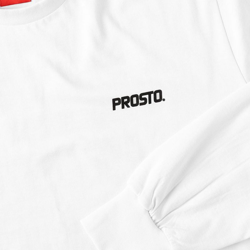 PROSTO Typeskur LS hosszú ujjú férfi póló fehér KL222MTEE2071 3