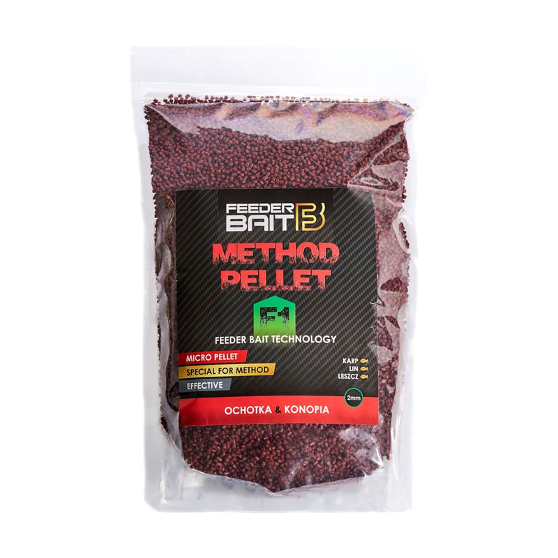 Feeder Bait F1 Ochotka & Hemp pellet 2 mm piros FB11-5
