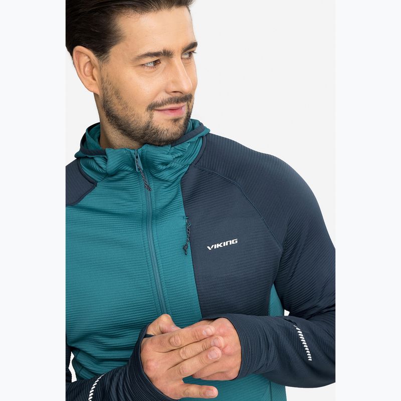 Férfi trekking pulóver Viking Birger Hoodie blue/navy 5