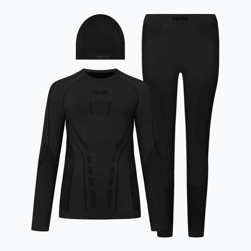 Gyermek termoaktív fehérnemű szett Viking Football Riko 2.0 Base Layer black