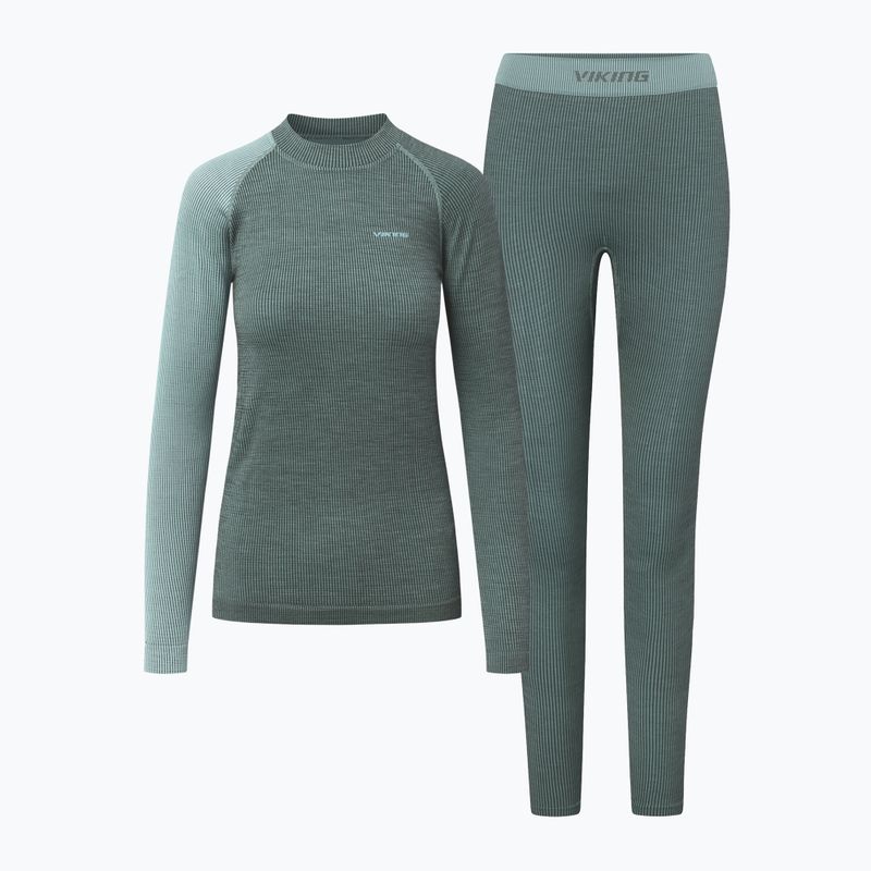 Női thermo fehérnemű szett Viking Mounti Base Layer green