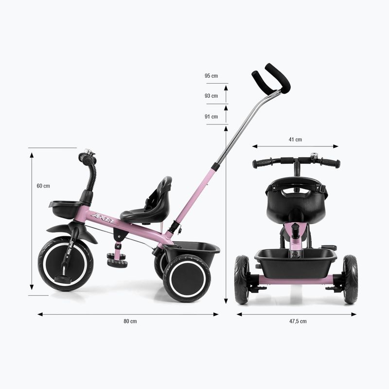 Háromkerekű futóbicikli Milly Mally Axel pink 11
