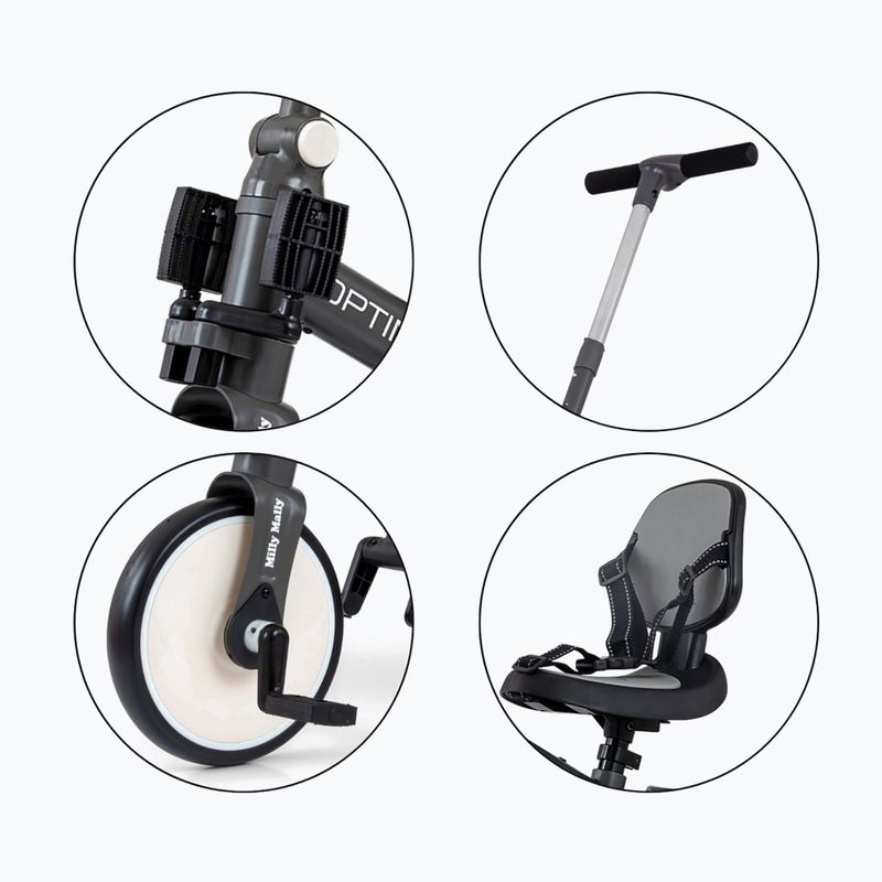 Futóbicikli Milly Mally 5w1 Optimus Max dark grey 12