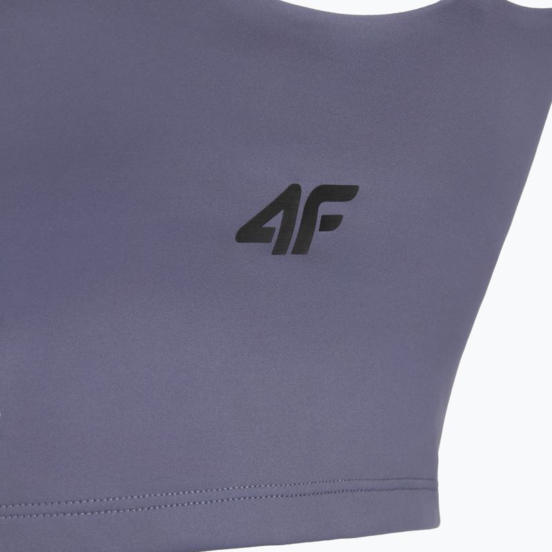 Női edzőpóló 4F Solar Punk FNK F0745 denim 3