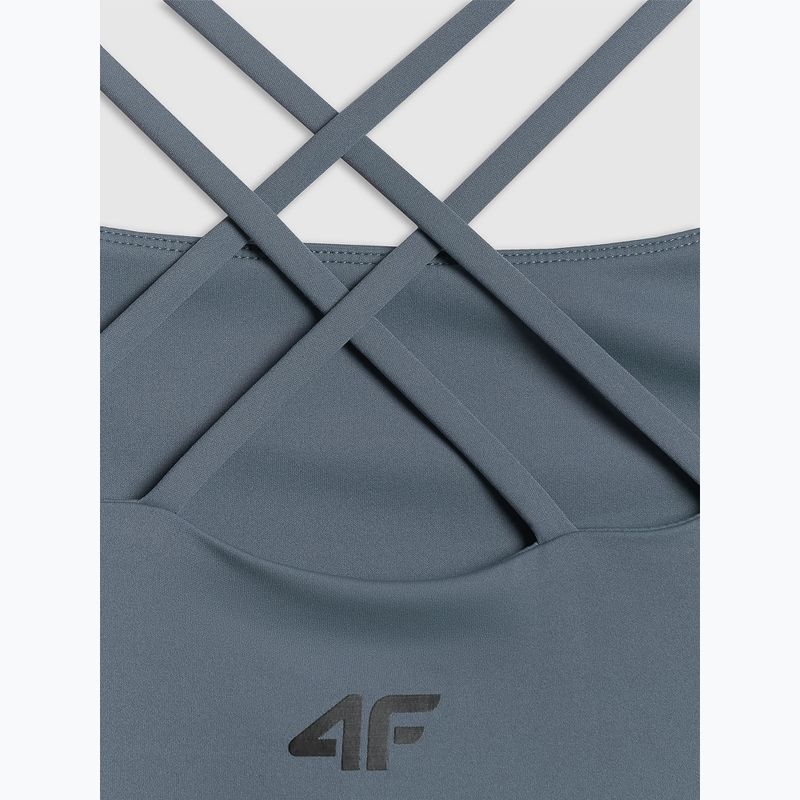 Női edzőpóló 4F Solar Punk FNK F0745 denim 3