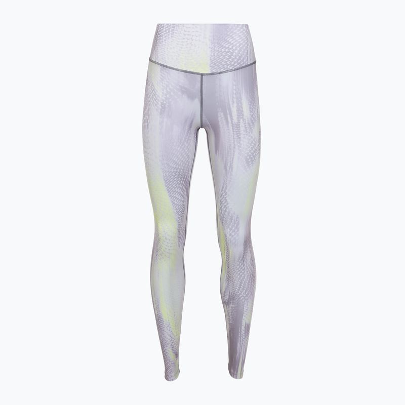 Női edző leggings 4F Solar Punk FNK F454 light yellow allover 7