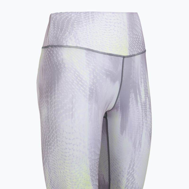 Női edző leggings 4F Solar Punk FNK F454 light yellow allover 9