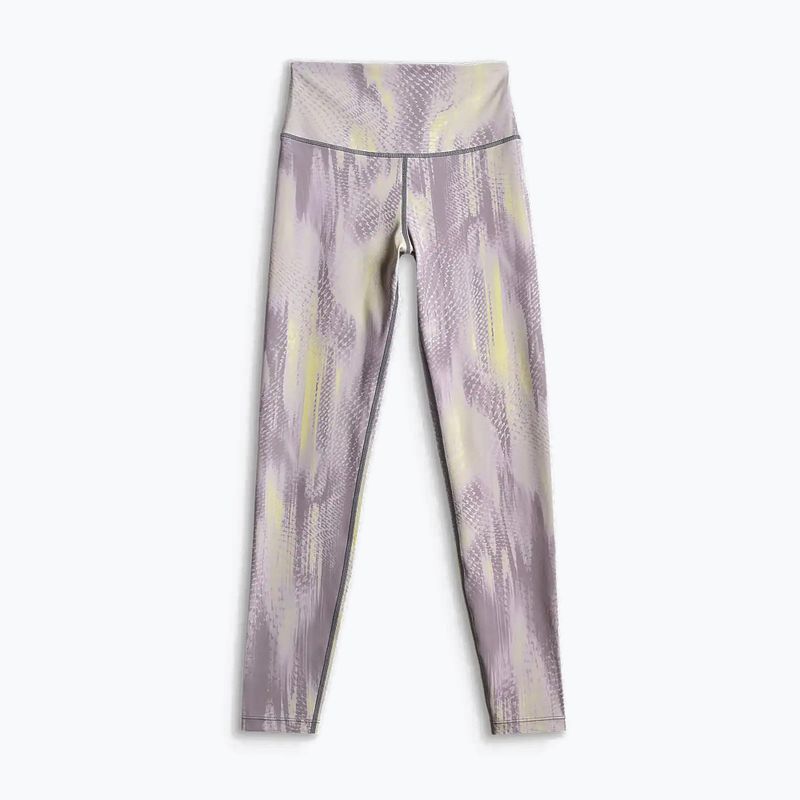 Női edző leggings 4F Solar Punk FNK F454 light yellow allover 7