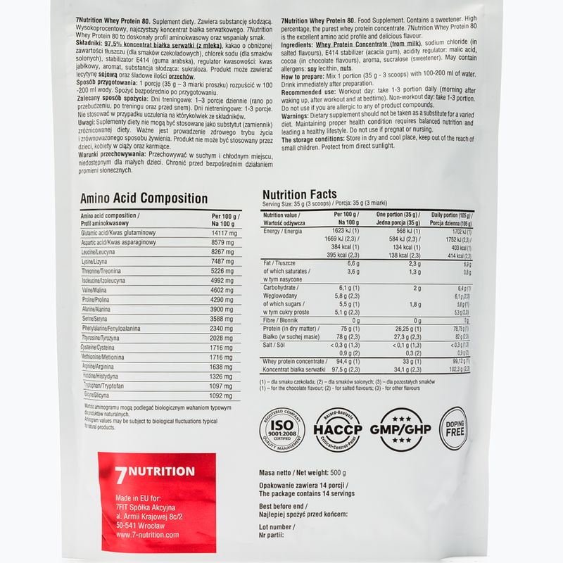 Tejsavó 7Nutrition Protein 80 500g caffe latte 7Nu000260 2