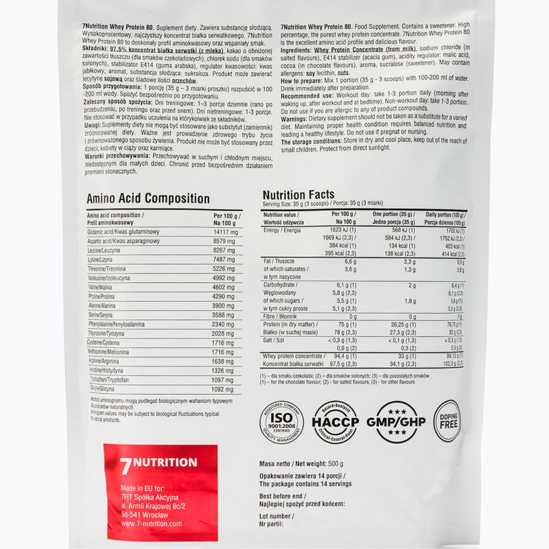 Tejsavó 7Nutrition Protein 80 500g krém 7Nu000260 2