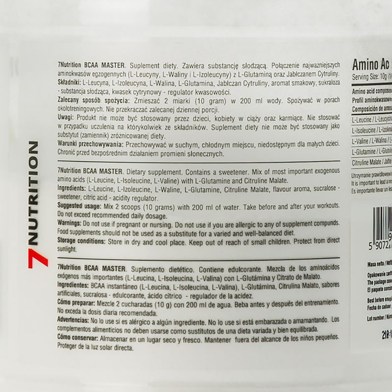 BCAA Master 7Nutrition aminosavak 500g citrom 7Nu000333-citrom 2