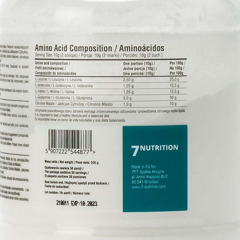 BCAA Master 7Nutrition aminosavak 500g citrom 7Nu000333-citrom 3