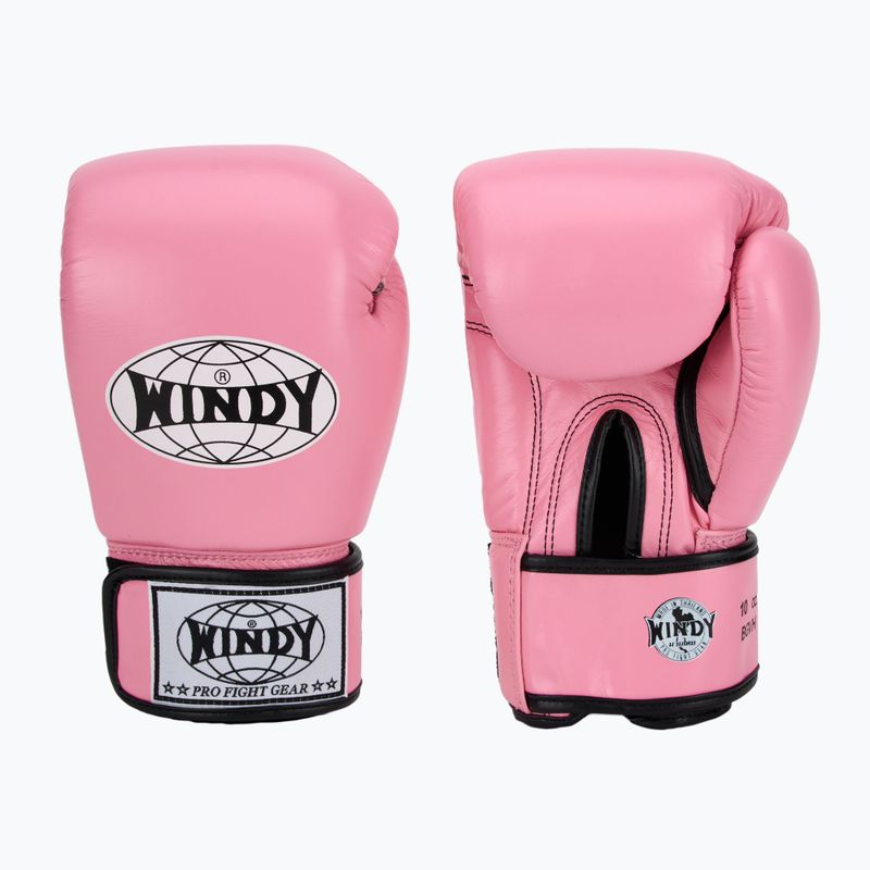 WINDY Classic valódi bőrből készült piros bokszkesztyű