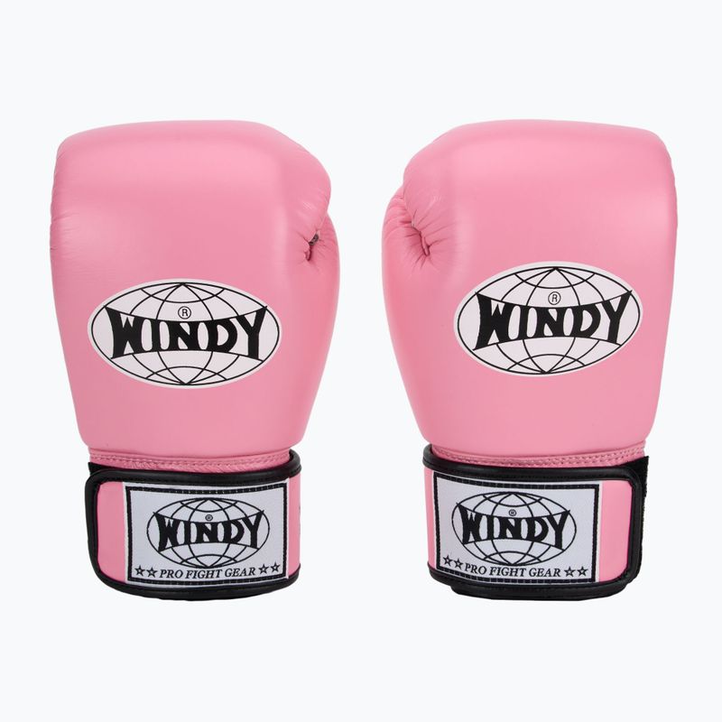 WINDY Classic valódi bőrből készült piros bokszkesztyű 2