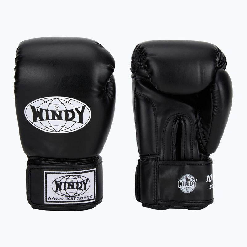 WINDY Classic Szintetikus bőr bokszkesztyű fekete
