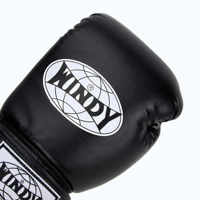 WINDY Classic Szintetikus bőr bokszkesztyű fekete 5