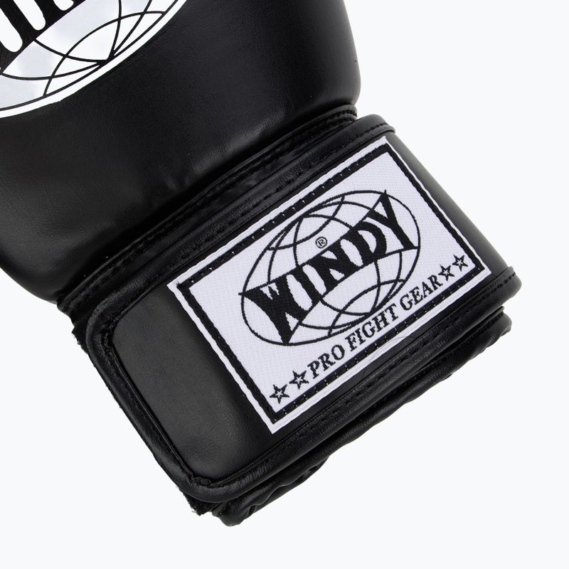 WINDY Classic Szintetikus bőr bokszkesztyű fekete 6