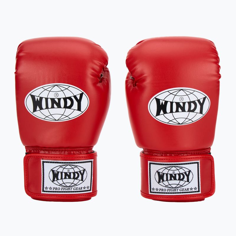 WINDY Classic Szintetikus bőr piros bokszkesztyű 2