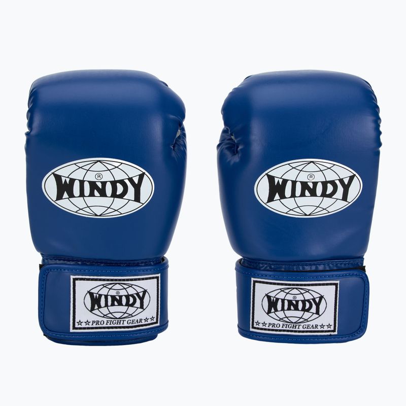 WINDY Classic Szintetikus bőr kék bokszkesztyű 2