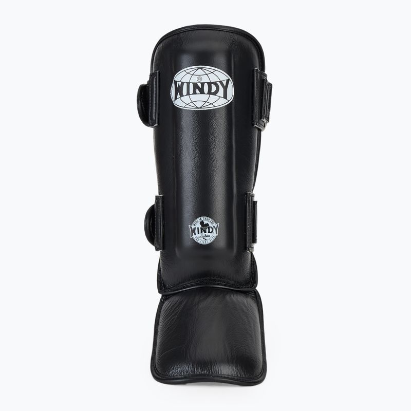 WINDY Szintetikus bőr sípcsont- és lábfejvédő fekete 4