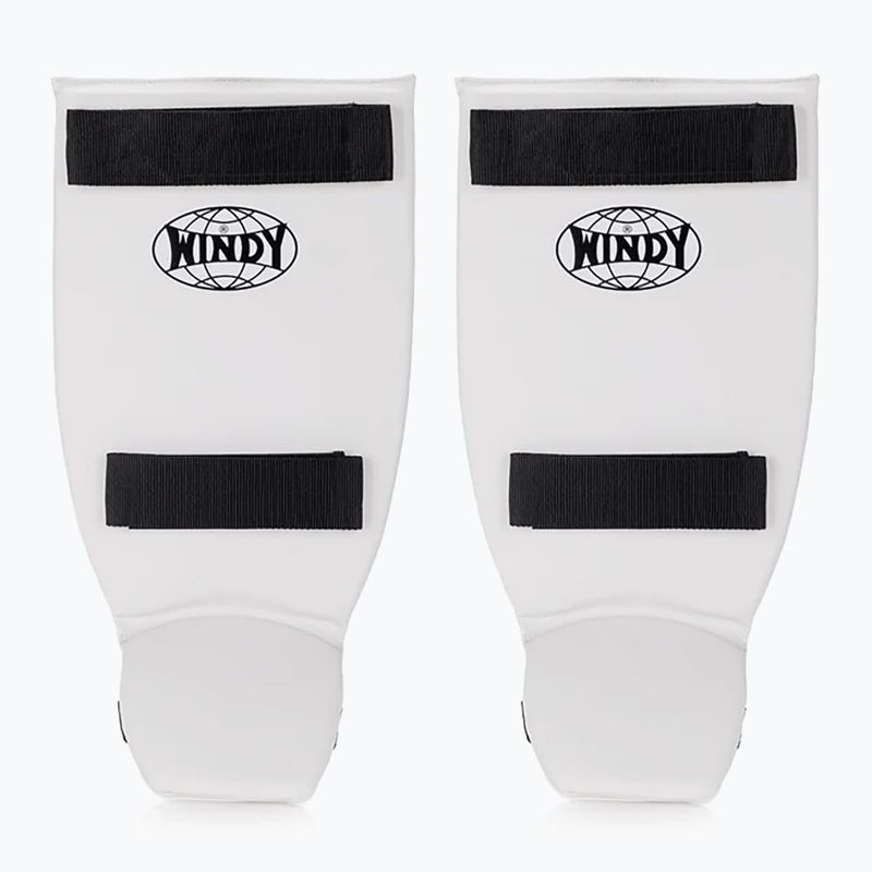 WINDY Classic Double Strap sípcsont- és lábfejvédő fehér színben 9