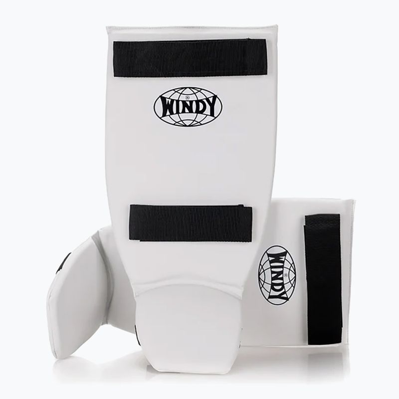 WINDY Classic Double Strap sípcsont- és lábfejvédő fehér színben 10