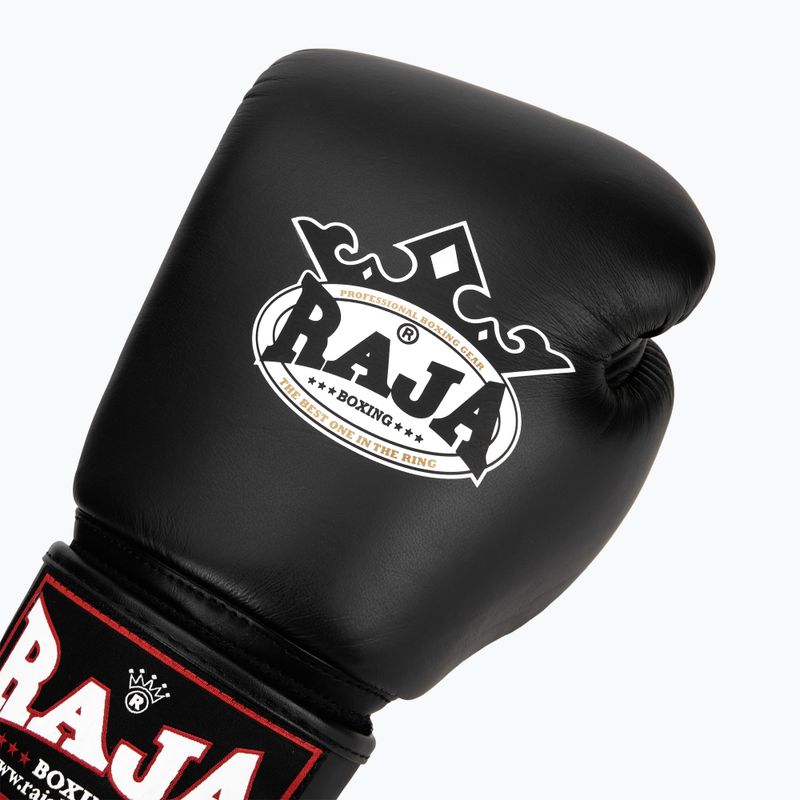 RAJA BOXING Single Standard valódi bőr bokszkesztyű fekete 5
