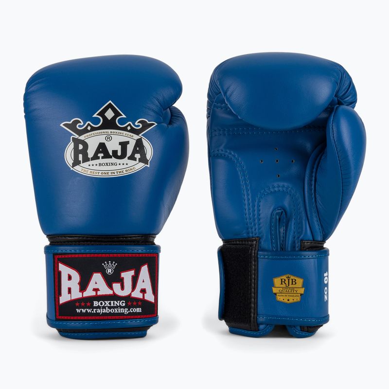 RAJA BOXING Single Standard valódi bőr kék boxkesztyű