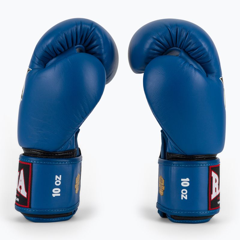 RAJA BOXING Single Standard valódi bőr kék boxkesztyű 4