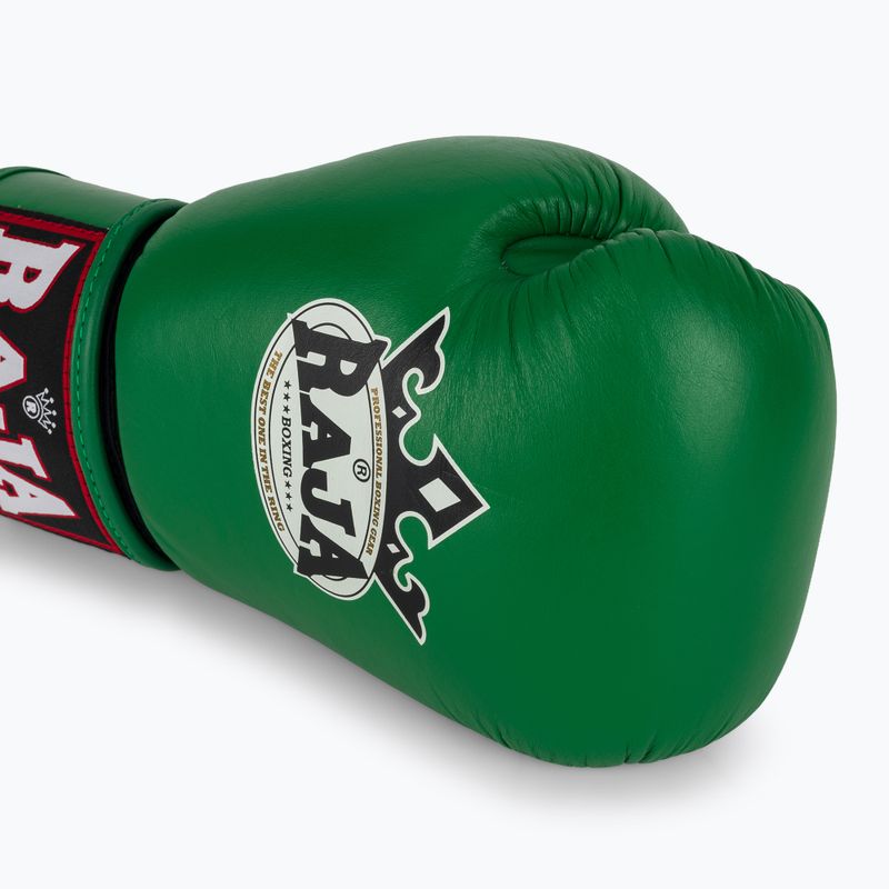 RAJA BOXING Single Standard valódi bőr zöld bokszkesztyű 5