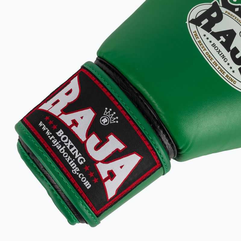 RAJA BOXING Single Standard valódi bőr zöld bokszkesztyű 6