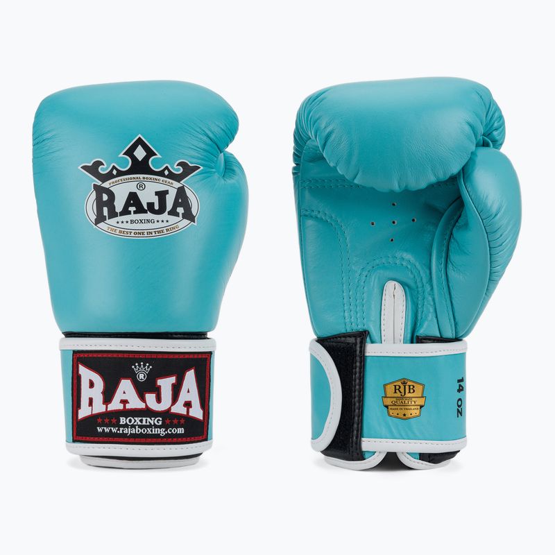 RAJA BOXING Single Standard valódi bőr világoskék bokszkesztyű