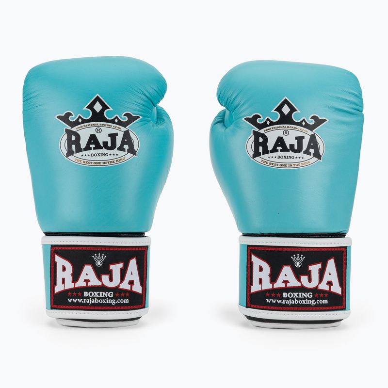 RAJA BOXING Single Standard valódi bőr világoskék bokszkesztyű 2