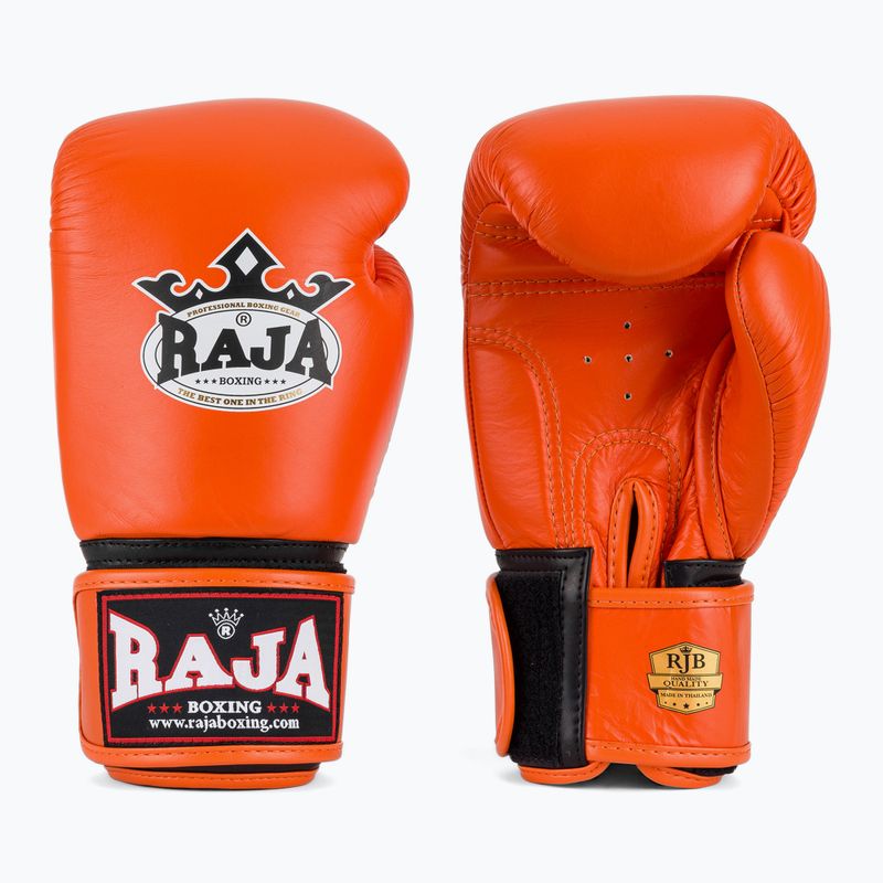 RAJA BOXING Single Standard valódi bőrből készült narancssárga bokszkesztyű