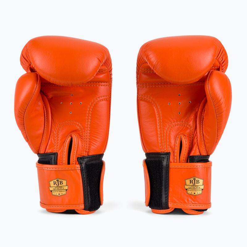 RAJA BOXING Single Standard valódi bőrből készült narancssárga bokszkesztyű 3