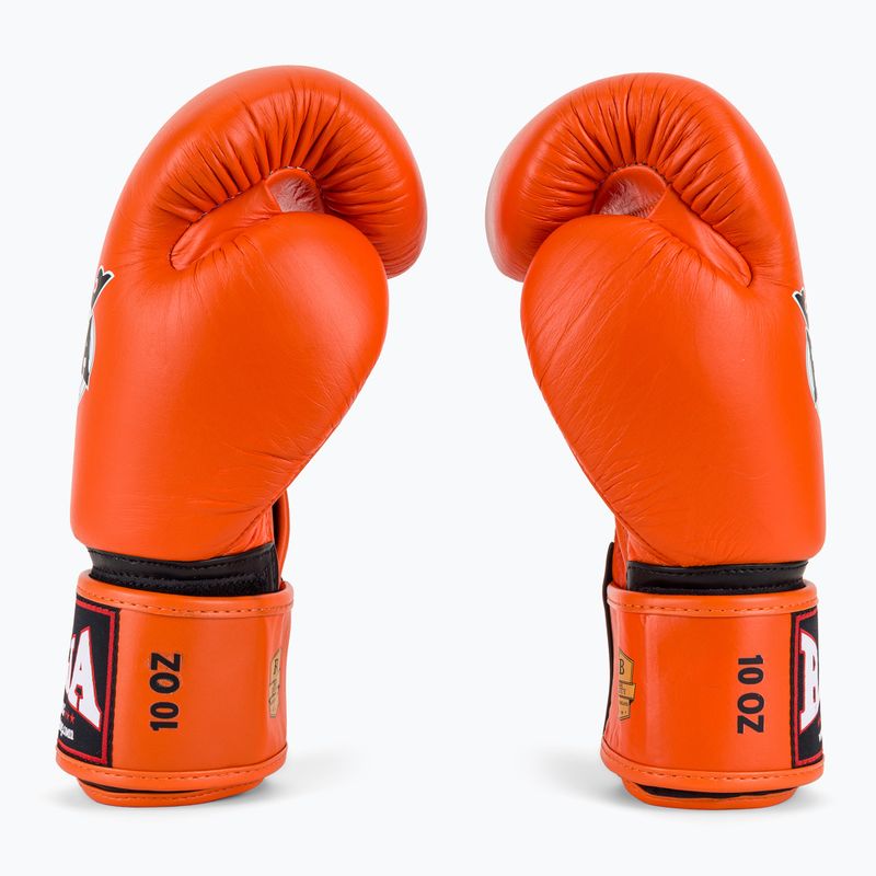 RAJA BOXING Single Standard valódi bőrből készült narancssárga bokszkesztyű 4