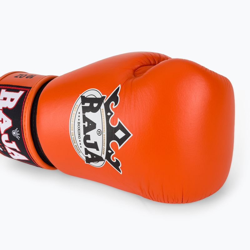 RAJA BOXING Single Standard valódi bőrből készült narancssárga bokszkesztyű 5