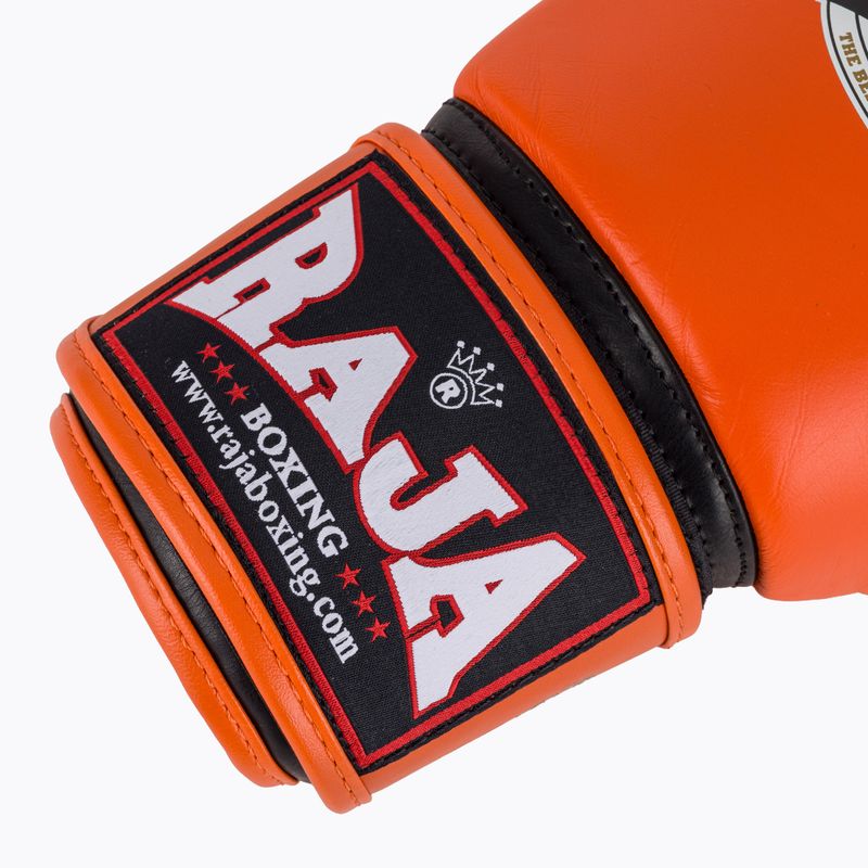 RAJA BOXING Single Standard valódi bőrből készült narancssárga bokszkesztyű 6