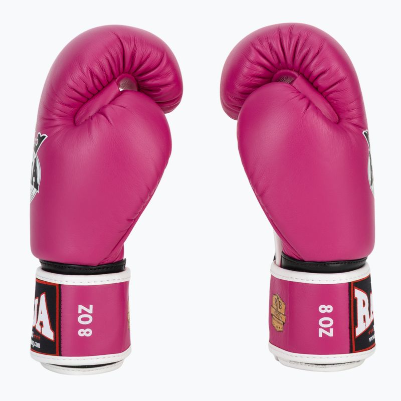 RAJA BOXING Single Standard valódi bőrből készült rózsaszín bokszkesztyű 4