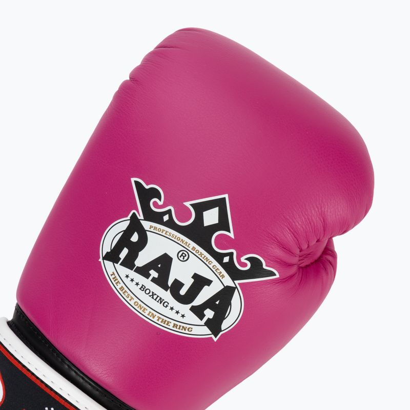 RAJA BOXING Single Standard valódi bőrből készült rózsaszín bokszkesztyű 5