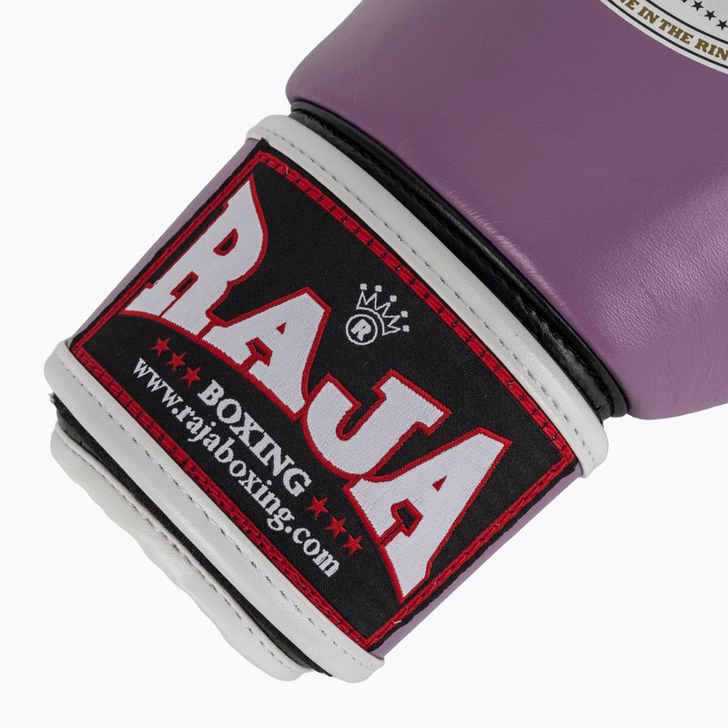 RAJA BOXING Single Standard valódi bőrből készült lila bokszkesztyű 6