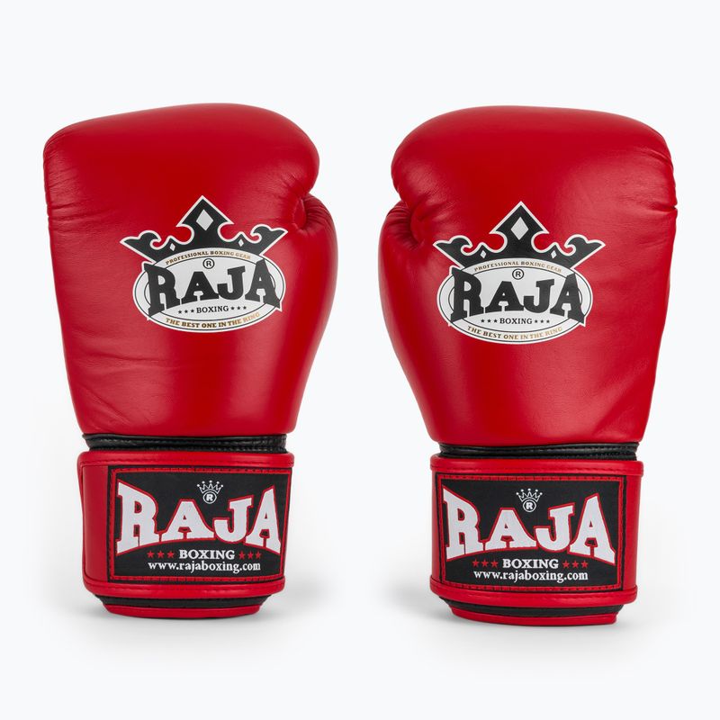 RAJA BOXING Egyszeres Standard valódi bőr bokszkesztyű piros 2