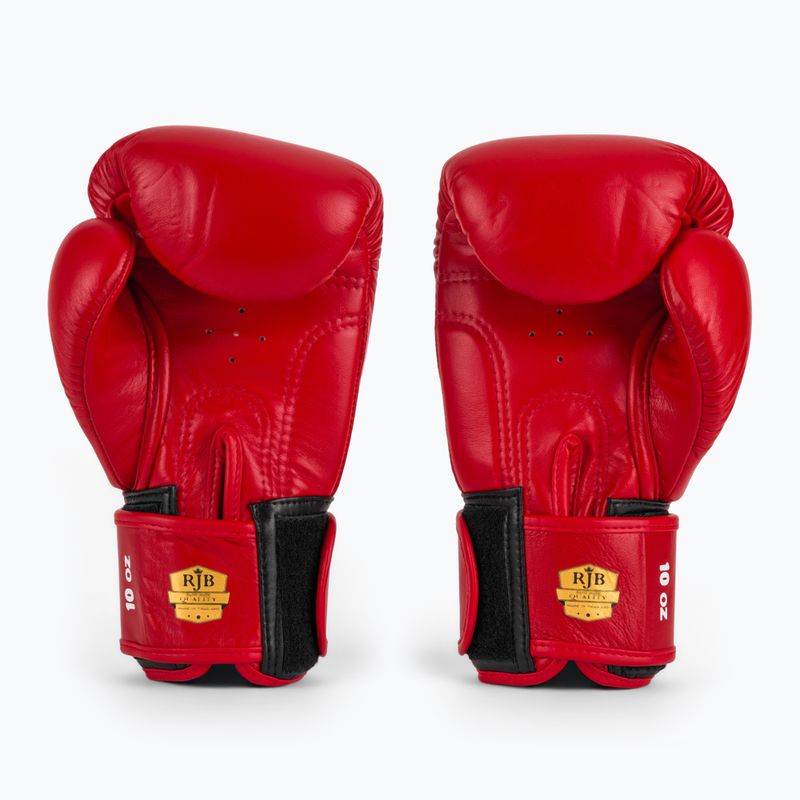 RAJA BOXING Egyszeres Standard valódi bőr bokszkesztyű piros 3