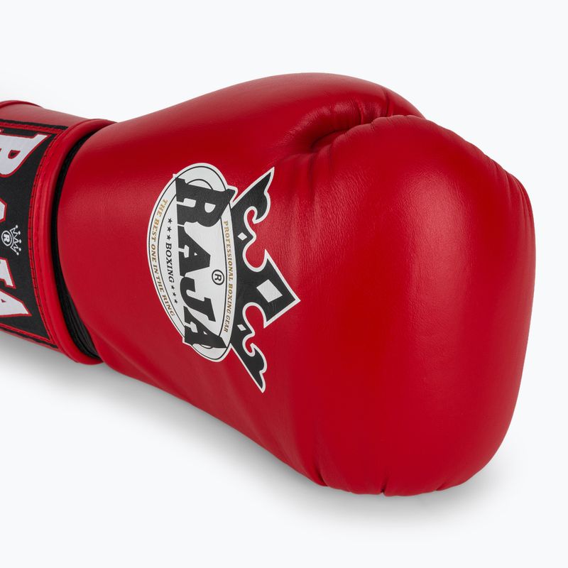 RAJA BOXING Egyszeres Standard valódi bőr bokszkesztyű piros 5