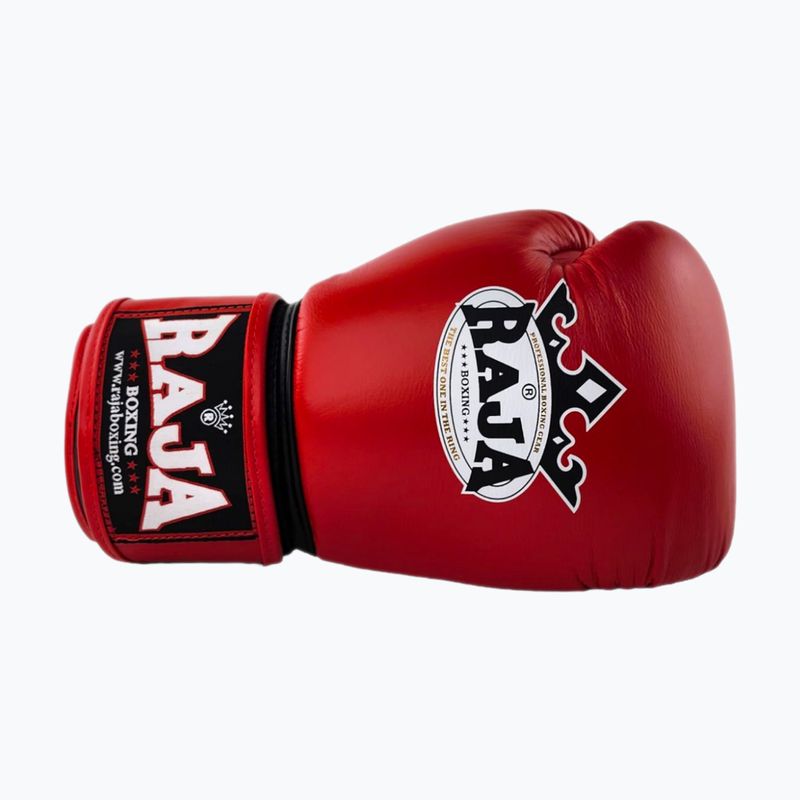 RAJA BOXING Egyszeres Standard valódi bőr bokszkesztyű piros 3