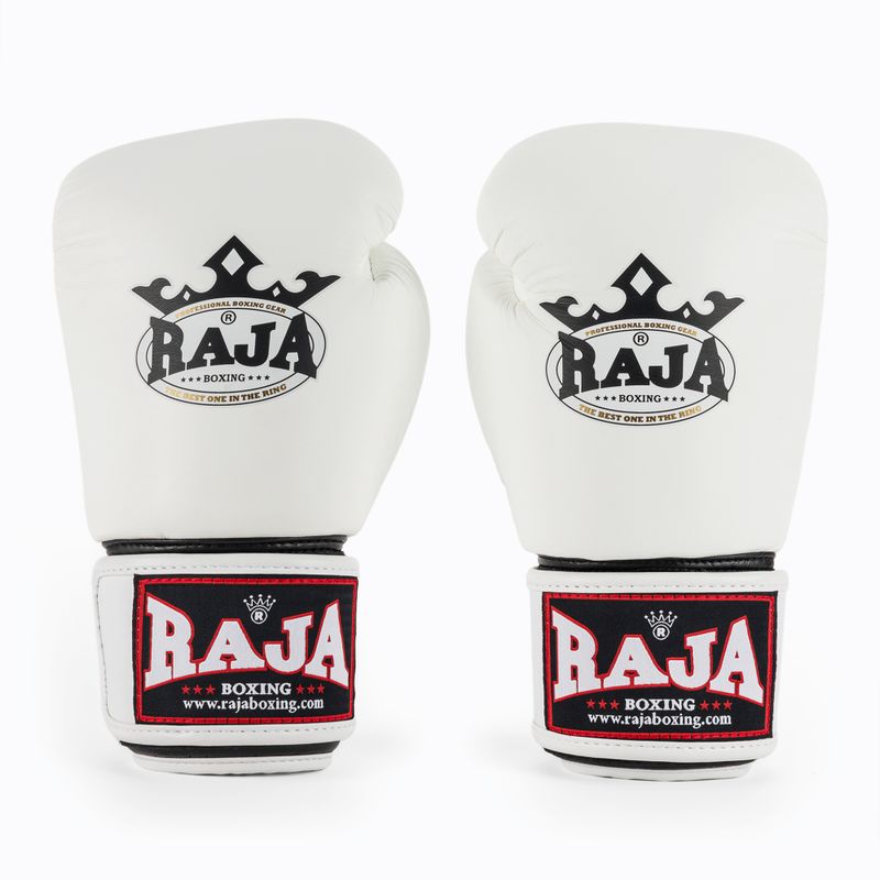 RAJA BOXING Single Standard valódi bőr fehér bokszkesztyű 2