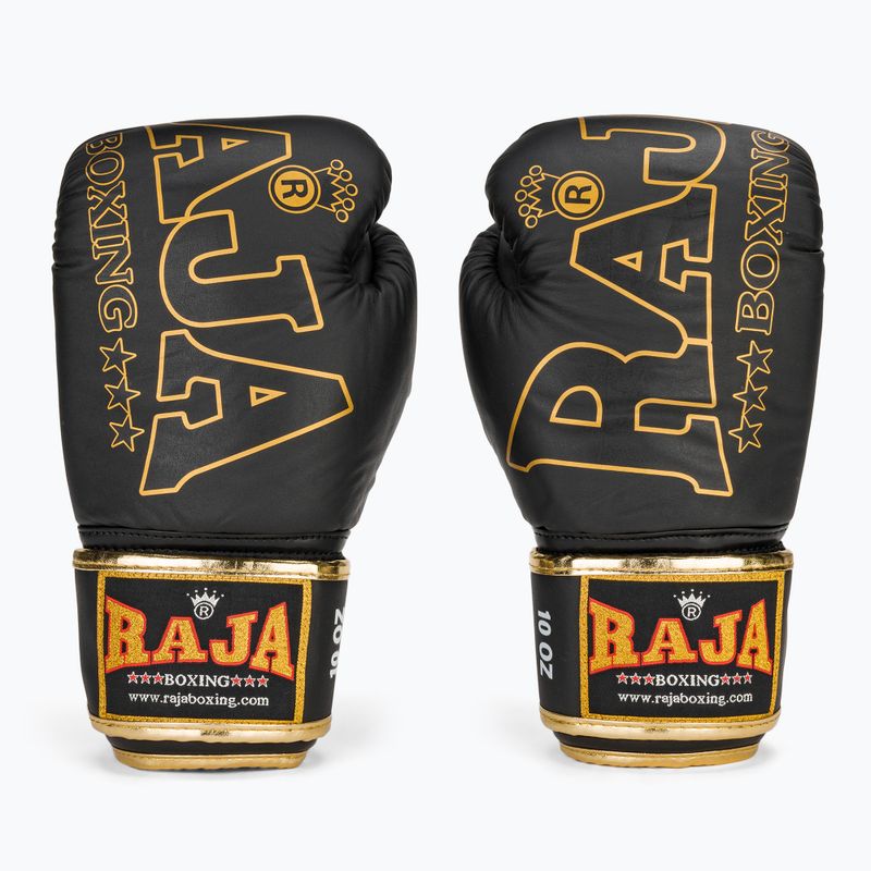 RAJA BOXING Origin Standard valódi bőr bokszkesztyű fekete 2
